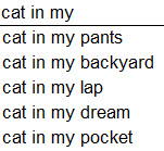 Search results for "cat in my"